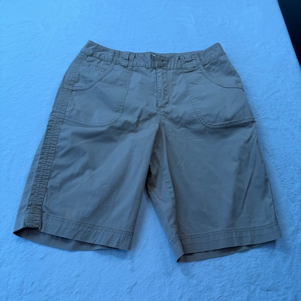St. Johns Bay Bermuda‎ Shorts Womens 12 Tan Good Stretch Cotton Utility Cargo
